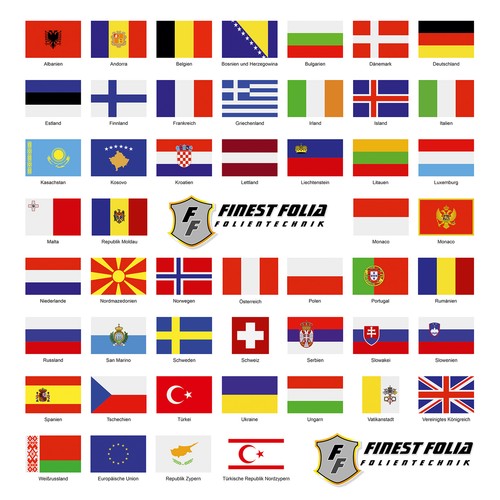 50stk länderfahnen set din - länderfahnen,