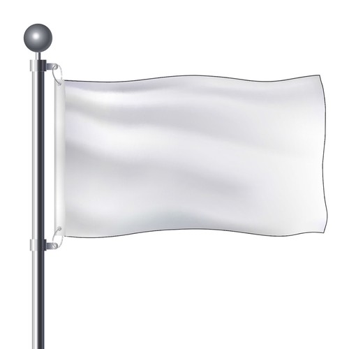 Fahne flagge einfarbig weiß - fahne,